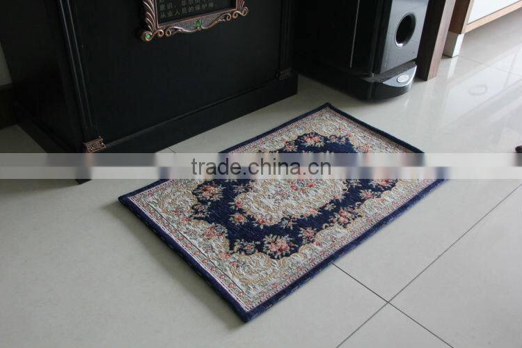 jacquard door mats Non-woven Fabrics backing floor mat china factory