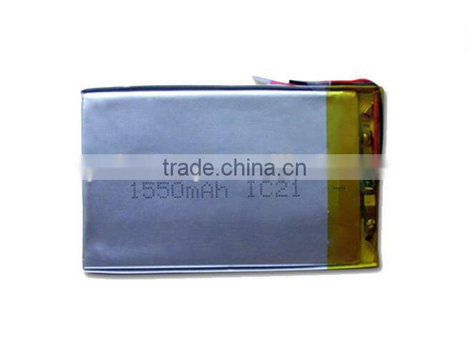 li-polymer battery 3.7v 1500mah / 355085 Lithium polymer battery 3.7v 1550mah