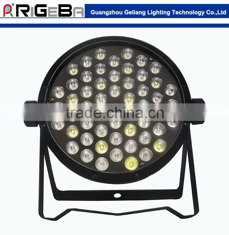 New LED Par64 cheap portable 54*1w rgbw dmx stage mini flat led par light