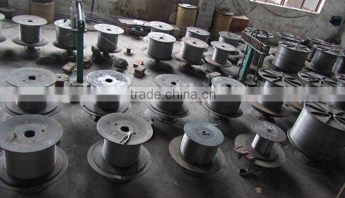 manufacture for 304/316 6*19+FC galvanized steel wire rope for fishing