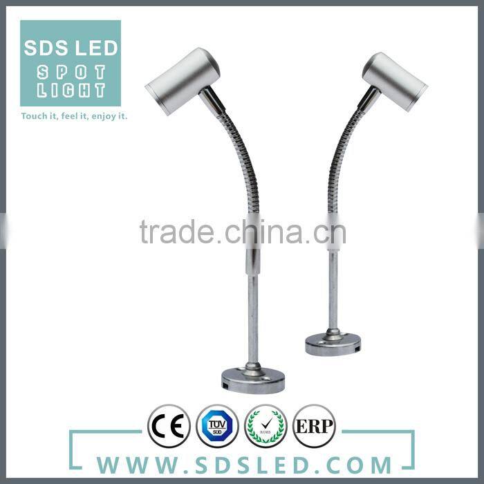 LED spotlightLED Head adjustable standing pole aluminum 1W jewelry showcases led lights led spotlight