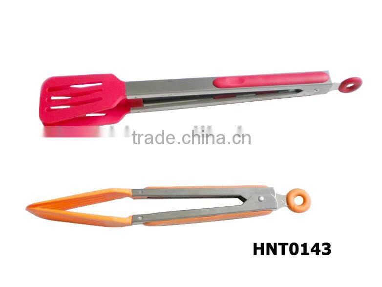 nylon kitchen tong with TPR non-slip handle