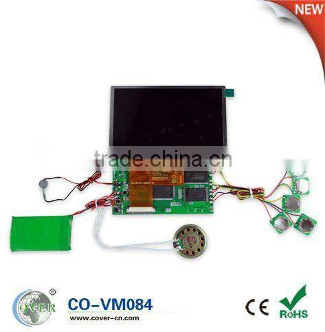 Hot-sale7 inch TFT-LCD Video Card Module for Video in Print greeting card