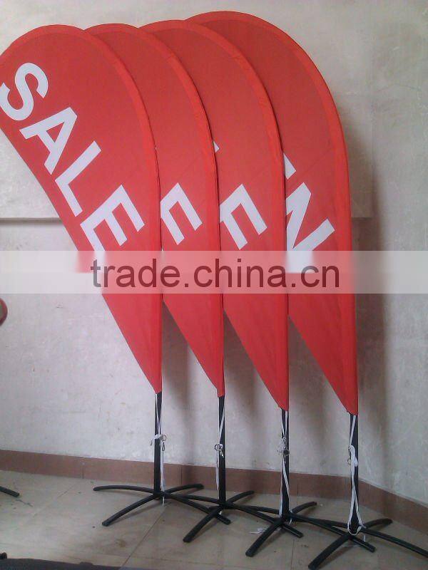 beach flagpole with heat transfer print