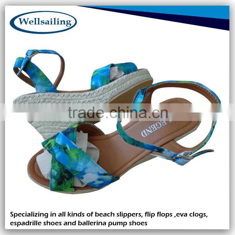 China factory selling new model canvas shoes,espadrille wedge shoes