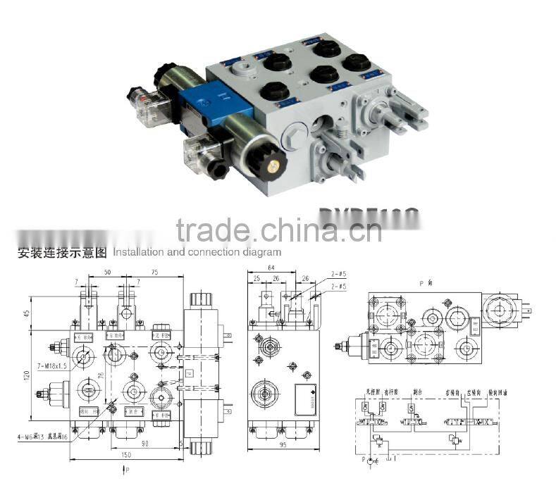 DYD10E electrico-hydraulic control valve for corn harverster combine-harverster tractor Farm machinery parts