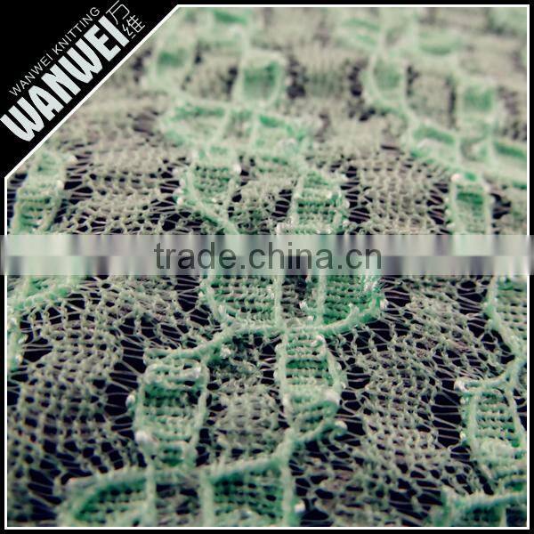 glass yarn green stretch organdy fabric in textile nylon bridal lace fabrics 3113