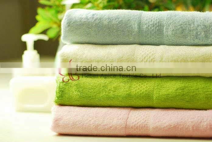 solid color dobby promotion bamboo bath towel