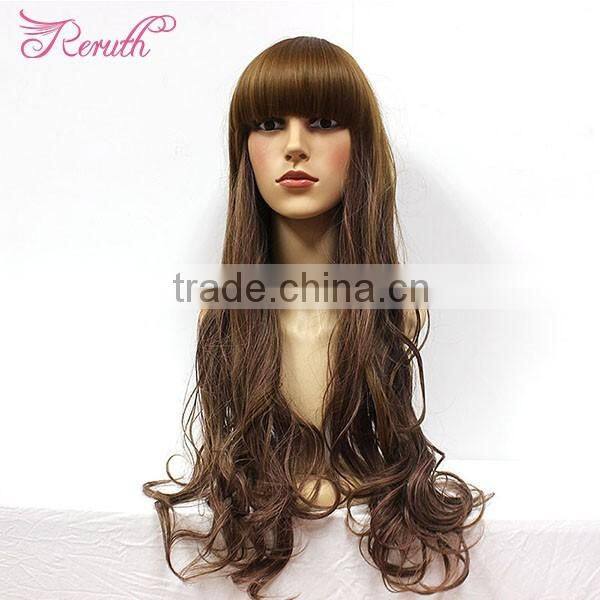 Pretty Lady Top Fashionable Wavy Wholesale Human Hair Wig