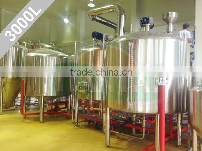 3000L beer brewing plant for small factory