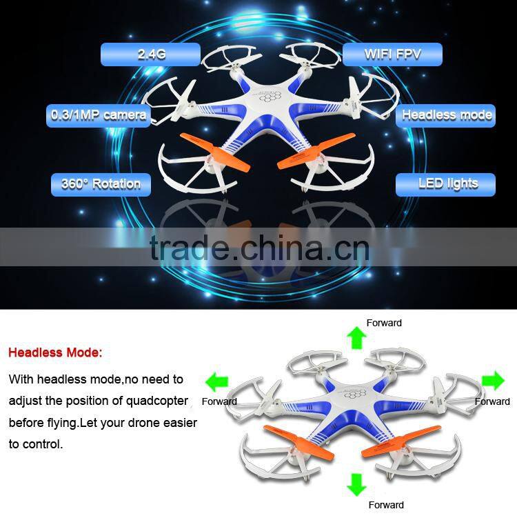 WIFI 2.4G RC drone helicopter with 0.3MP camera