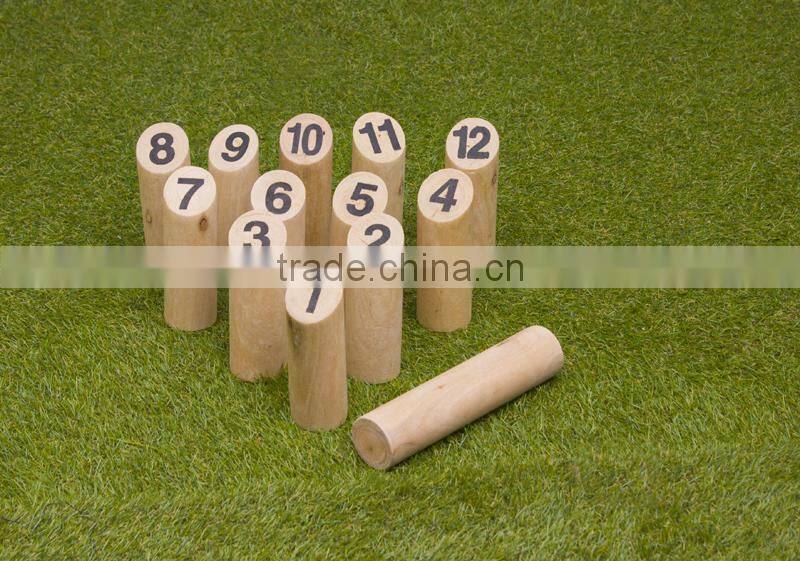 WOODEN NUMBER KUBB GAME SMITE GAME SET