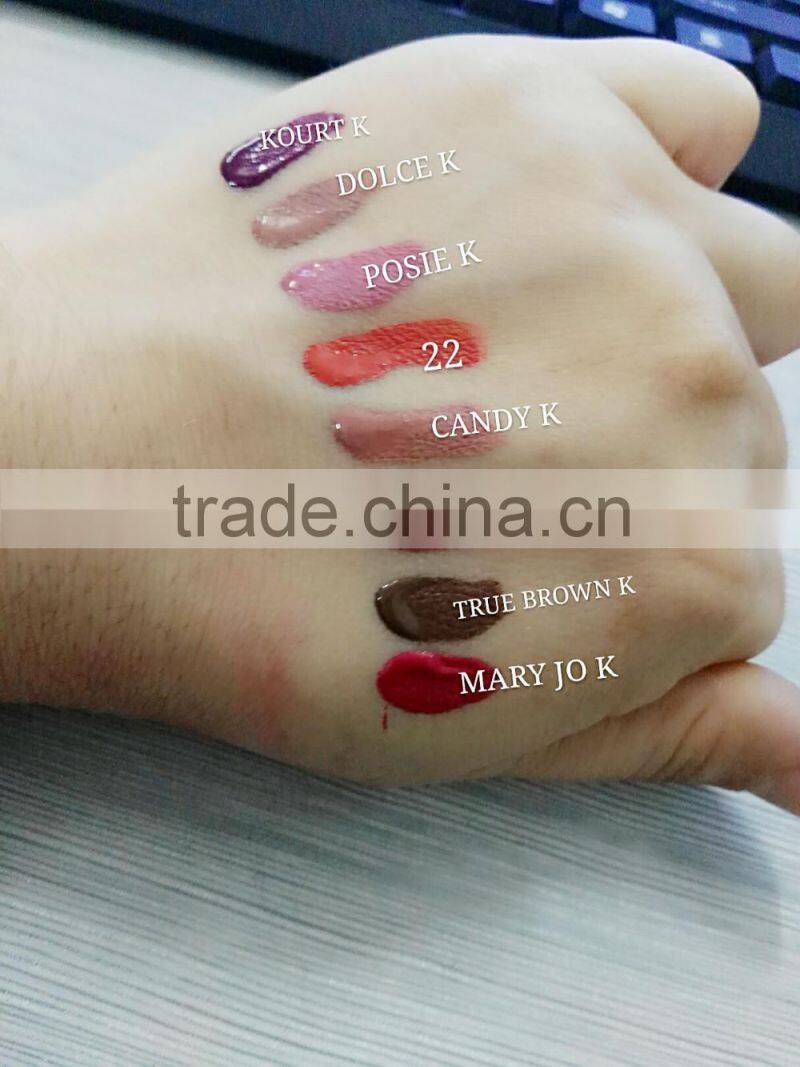2016 new arrived High quality Kylie jenner Lip Kit lip gloss liquid lipstick matte 8 colors in stock