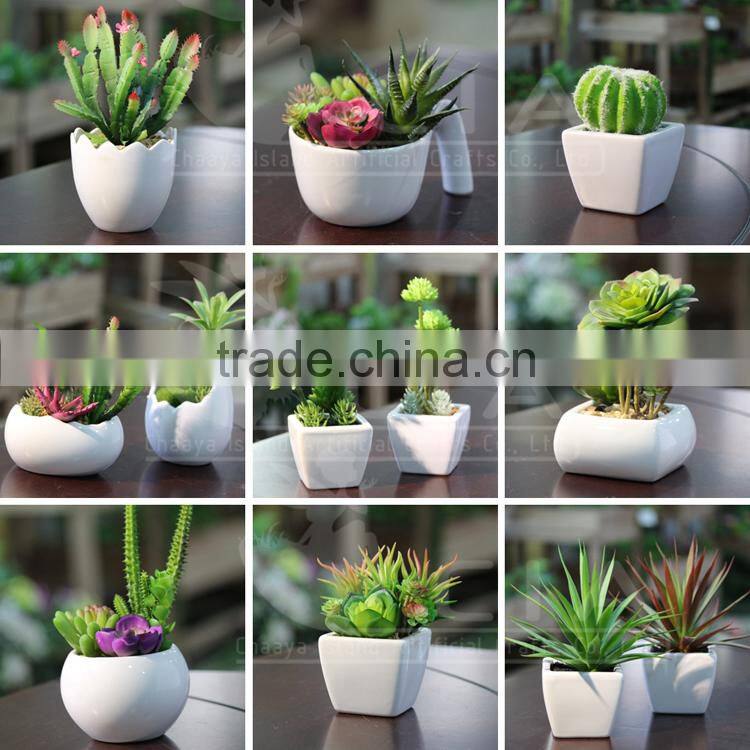 Cheap Fake Plastic Artificial Daisy Flower with Pot for Table Centerpiece