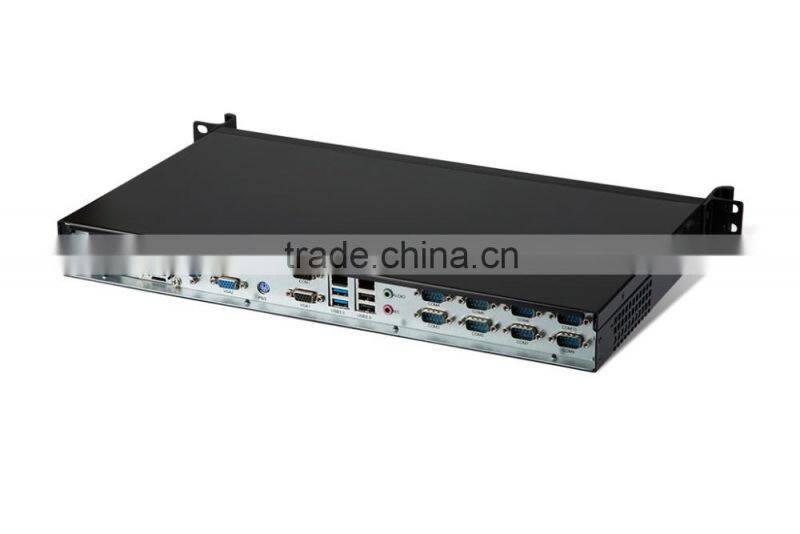 1U 19 inch standard embedded server chassis with Pentium dual core G3250, 3.2G, 2G/32G SSD, 250 watts, turbinr cooling