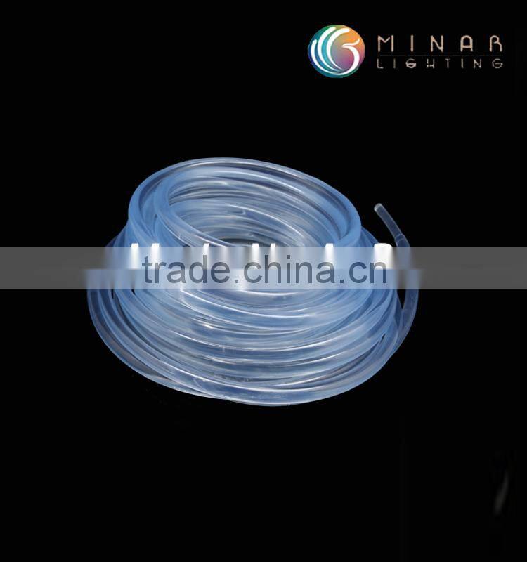 8mm solid polymer fiber optic side glow cable lighting