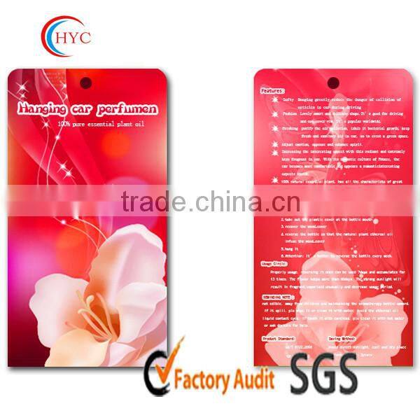 high quality cardboard printed hang card