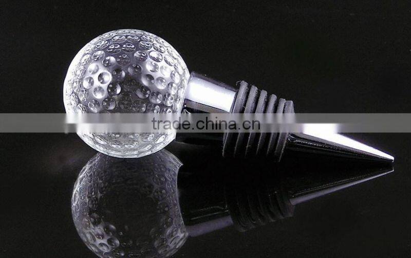 Promotional Faceted Ball Shape Crystal Wine Stopper for Party Favor