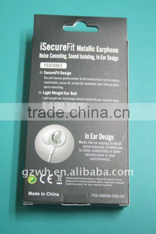 isecure Fit Metallic Earphone for Iphone Ipod MP3 MP4