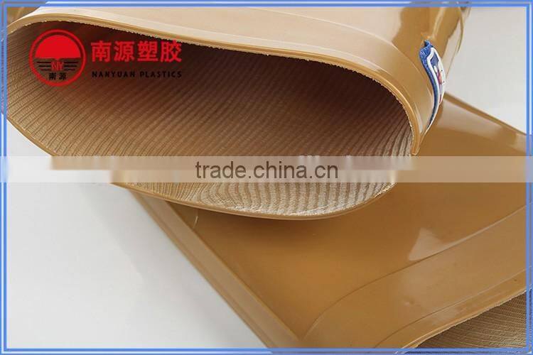 Yellow lightweight fishing work PVC rain boots wholesale