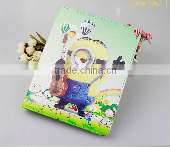 Cartoon Despicable Me Minions Rotation Case For iPad Air 2 iPad Air