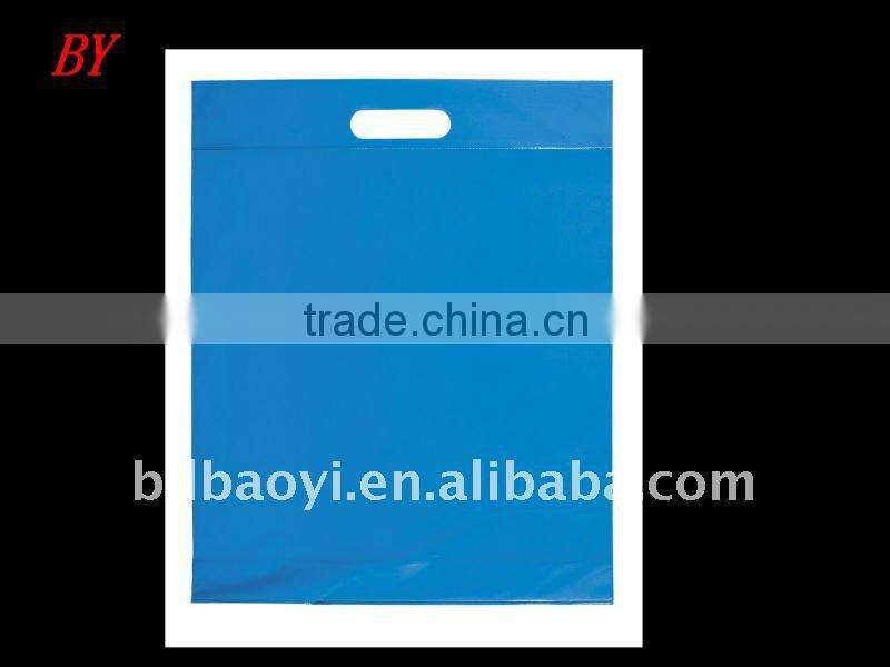 die cut plastic shopping bag