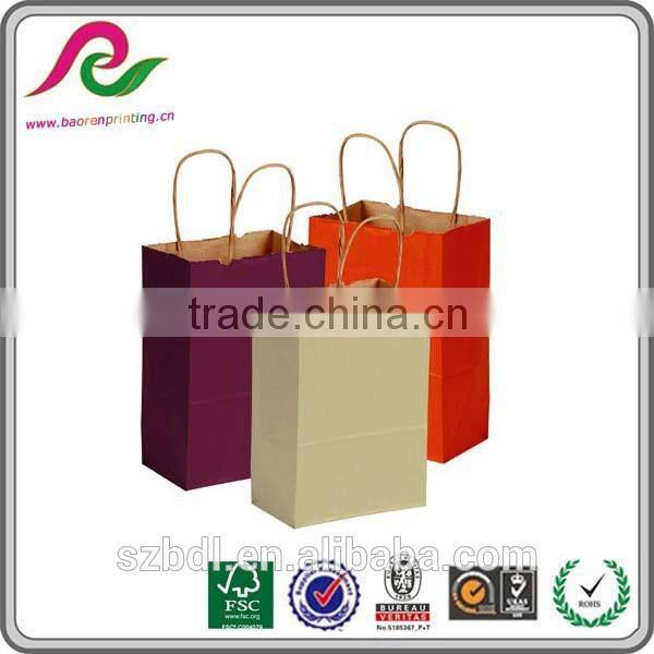 Luxury custom paper bag paper shopping bag & handles colorful printed paper bag