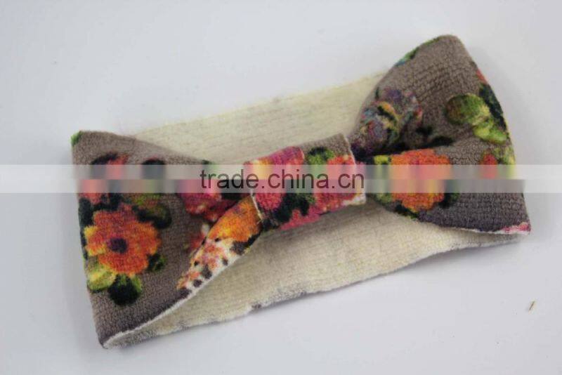 2016 New designs girls printed hairband Fashion floral headbands for girls