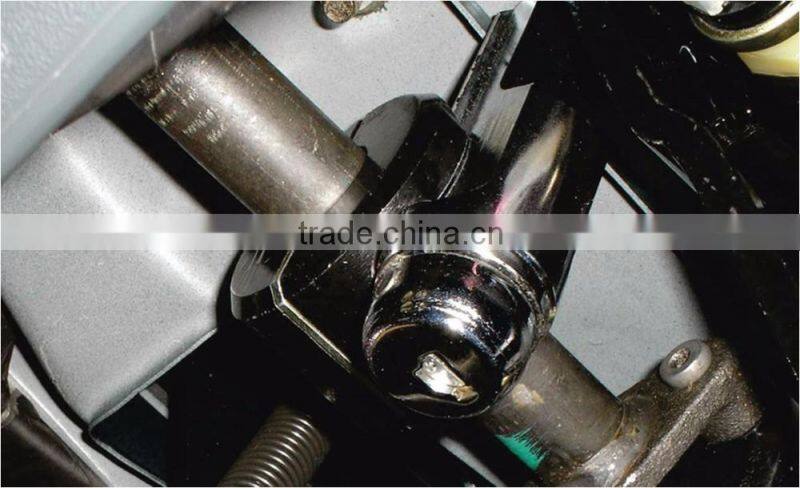 Black Powder coated Lock set and Chrome plated Lock Pin Car Steering Lock