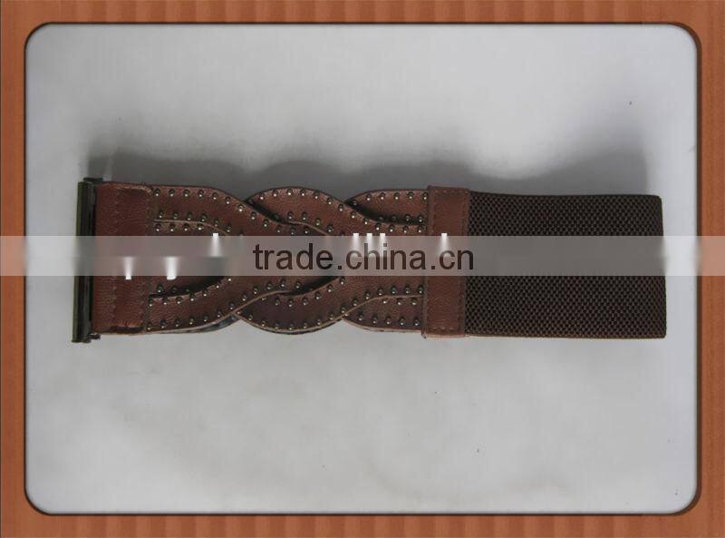 Metal Studded Moroccan Belt Lady Wide Elastic Belt Cowgirl Belt