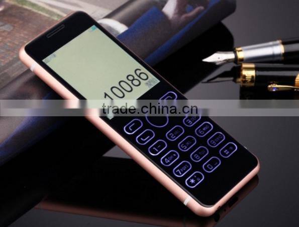 318-Full Aluminum Thin Cellphone Elderly Phone Student Phone Business Backup Phone 1800mAh 2.3Inch with Colorful Glass