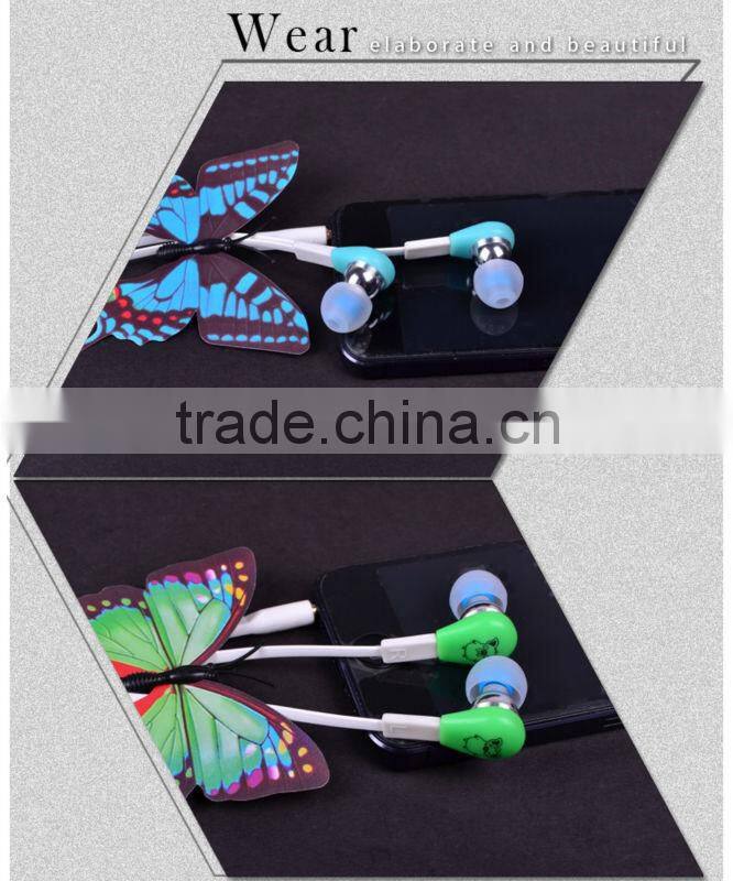 ULDUM fluorescent music earphone with mic made in China