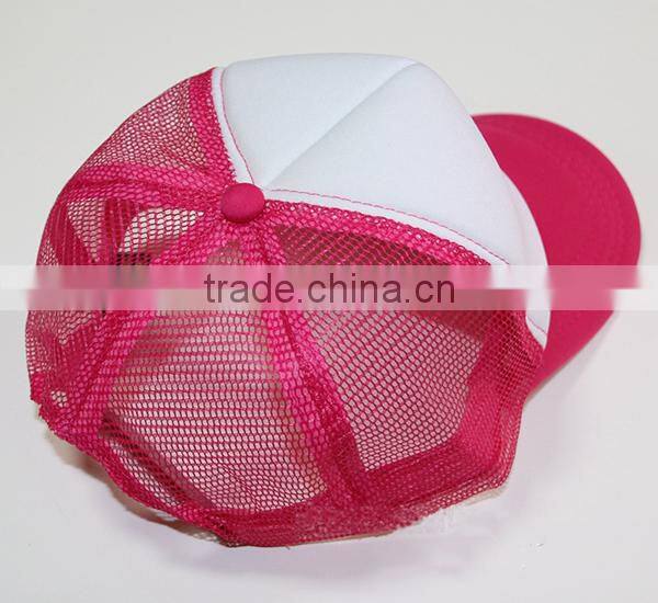 Sublimation Black White Foam Mesh Trucker Cap