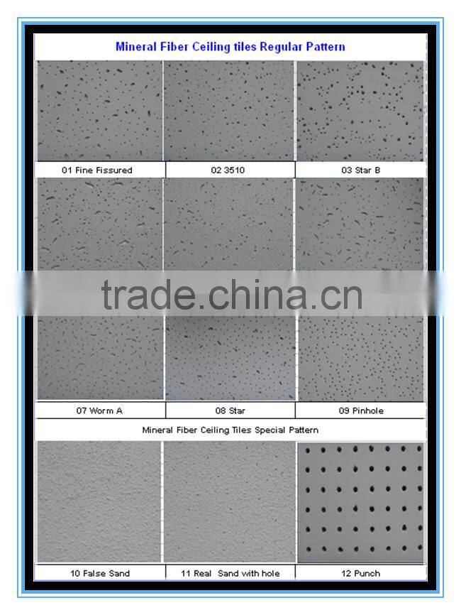 High Quality Tegular edge Acoustic Mineral Fiber Ceiling Board