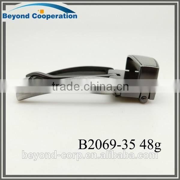 35mm brush gun metal nickel-free whole brushed clip-clasp belt buckle
