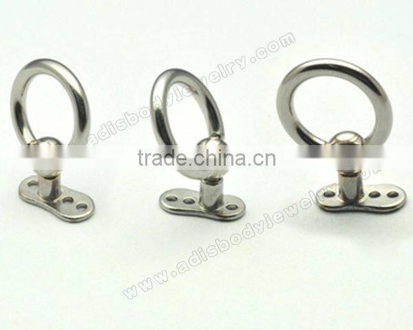 Skin diver piercing jewelry internal thread Titanium cone top dermal anchor