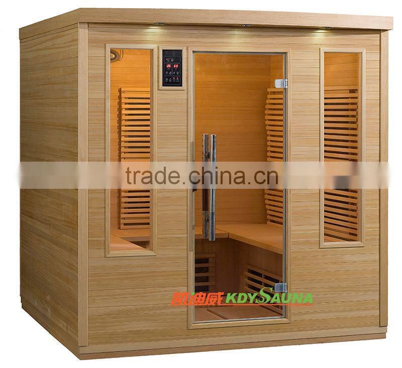 6 person Far Infared Sauna Room with Low EMF carbon heater KD-5006D-1