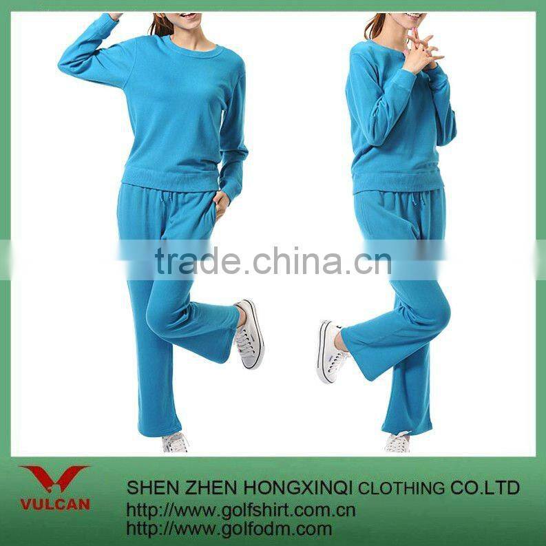 100%Polyester blue women sport suit