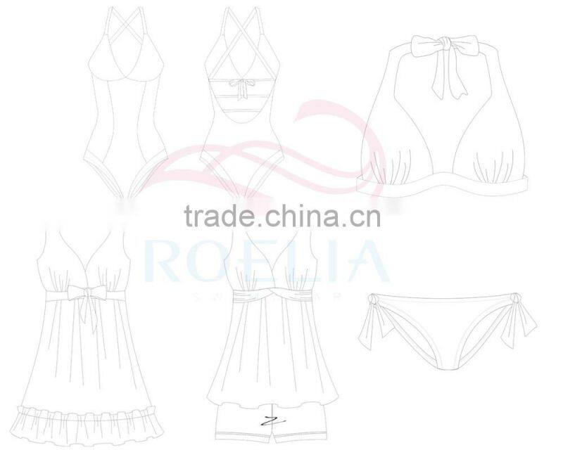 Gold Supplier China bandeau swimming costume swimwear