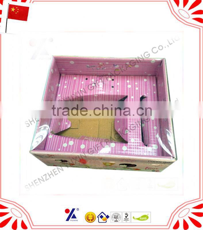 customized paper corrugated / packaging box with paper insert and lock for any products