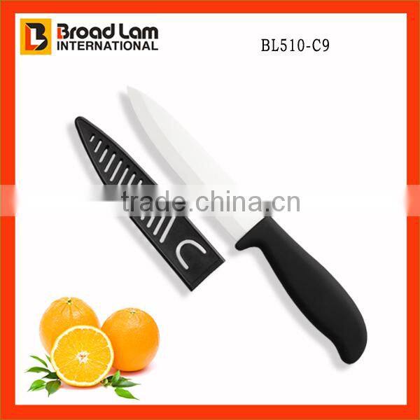 Utility Knife in 5 inch Ceramic blade Zirconia material White Blade with a PP Knife Sheath