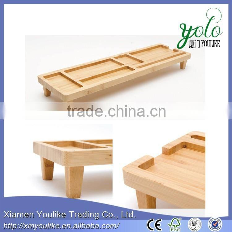 Office/Home Basics computer and telephone desk organizer Bamboo office Desk Organizer