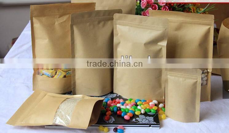 2014 safe kraft paper food bag with opening window