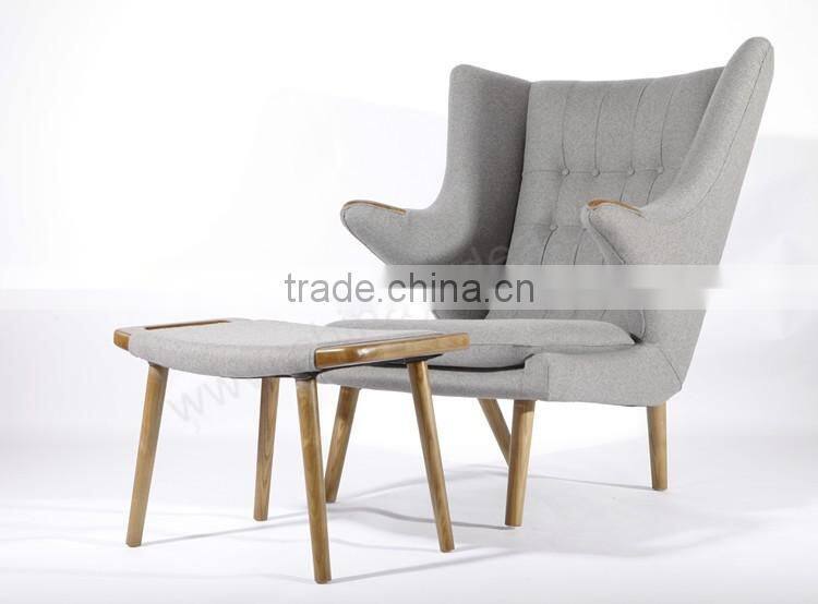 Hans J. Wegner cashmere Teddy Bear Chair and ottoman
