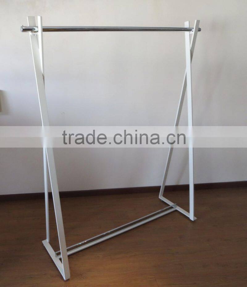 Floor Standing A Shaped Straight Rail Baby Clothes Hanger Stand