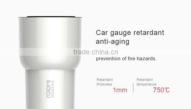 Roidmi wholesale multi-function Fashional Design Bluetooth 2 port wireless usb Electric car charger with output 5V 2.4A 2nd gen