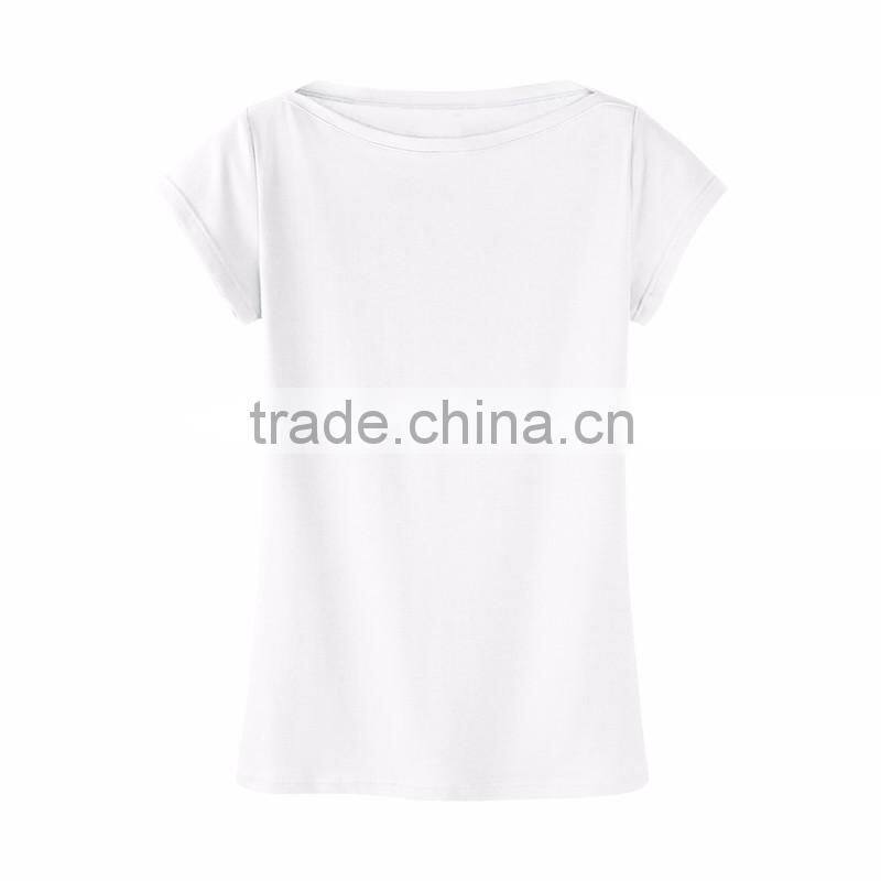 China factory whlesales women clothing blank brand solid colord t-shirt / t shirs /tshirs with soft fabric
