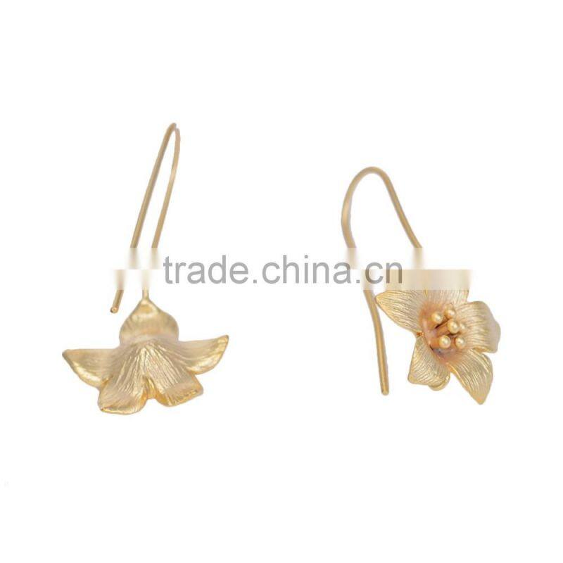 High Quality Brass Flower Earring Hooks