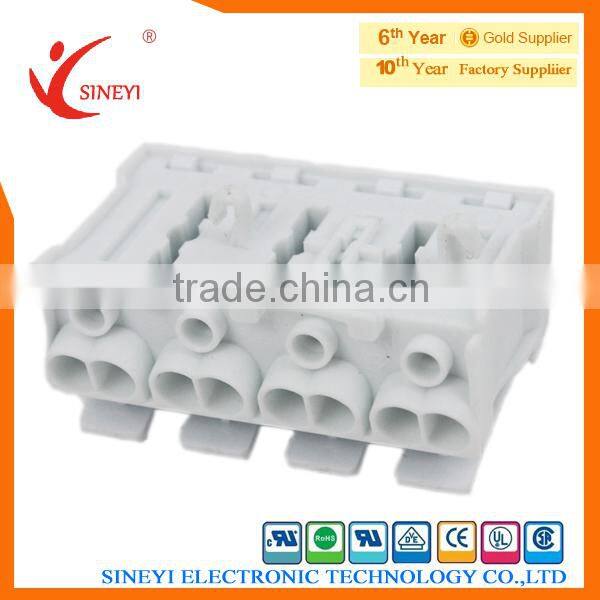 Sineyi-049 Yuyao UL EC white PCB 2 Side 4 poles hood type solderless 923 insulated terminal block