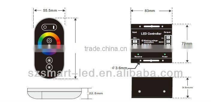 rgb led touch panel controller